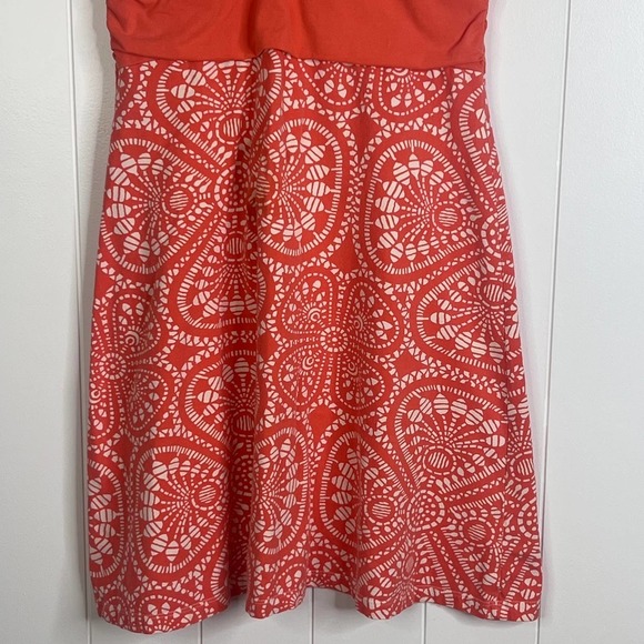 Patagonia Orange Tribal Print Sundress SZ M - Picture 3 of 8
